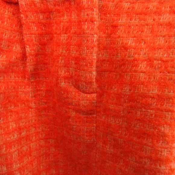 J. Crew Orange Tweed Mini Skirt l Wool And Cotton l Size 0 - Picture 2 of 6